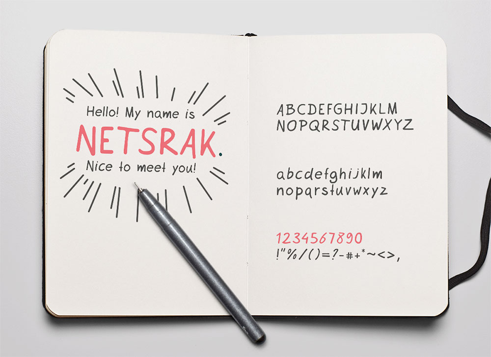 Netsrak字体效果预览